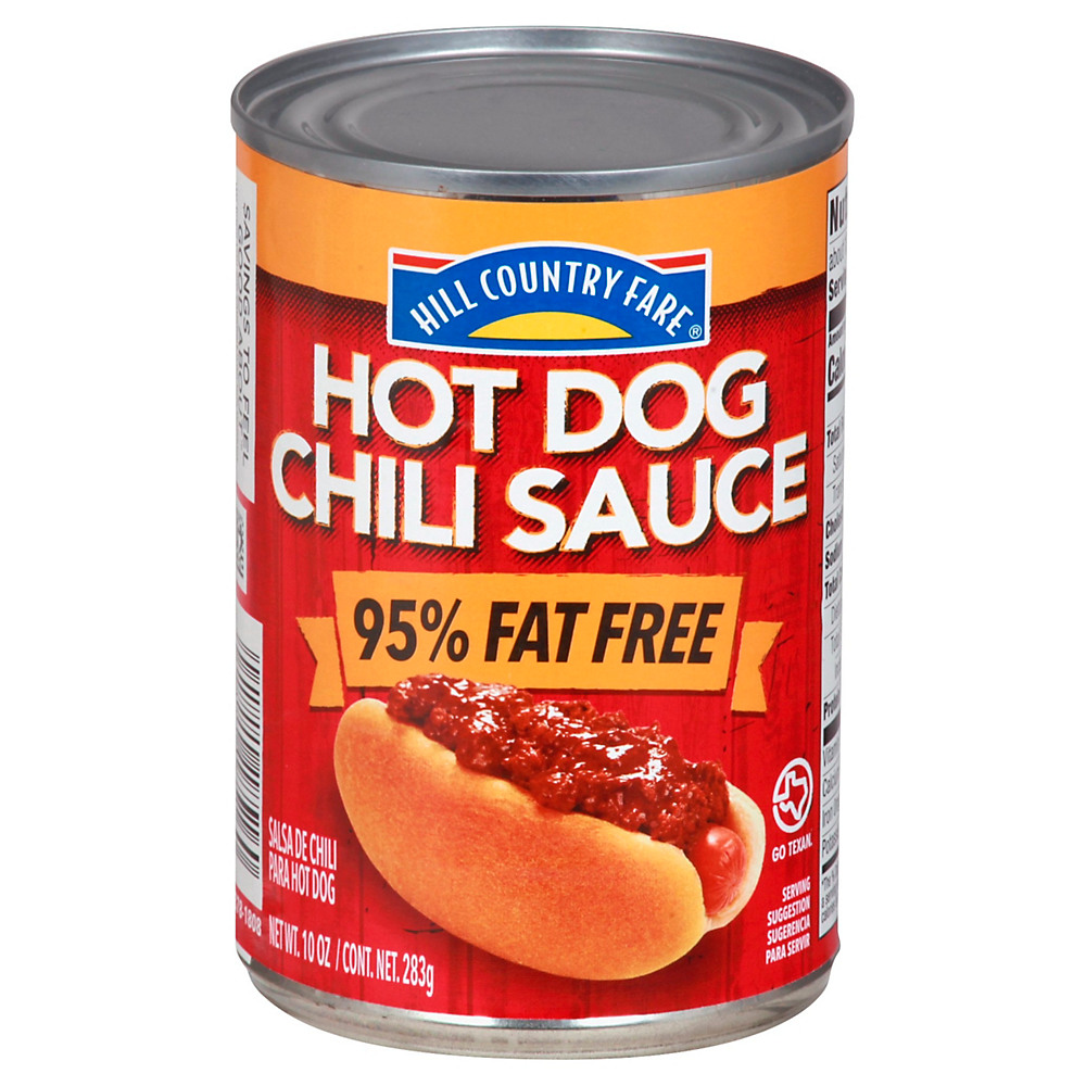 Calories in Hill Country Fare Hot Dog Chili Sauce, 10 oz