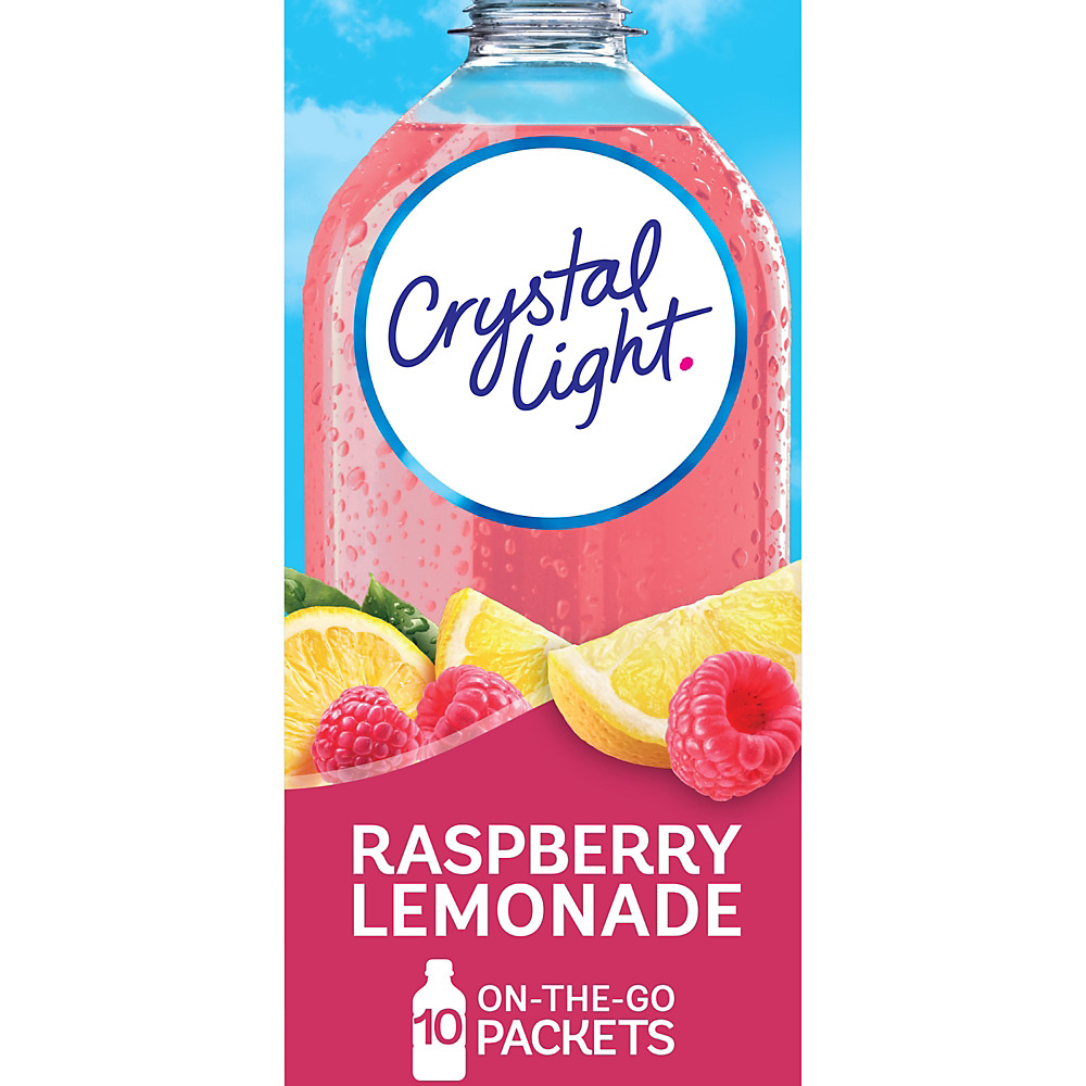 Calories in Crystal Light On The Go Raspberry Lemonade Drink Mix, 10 ct