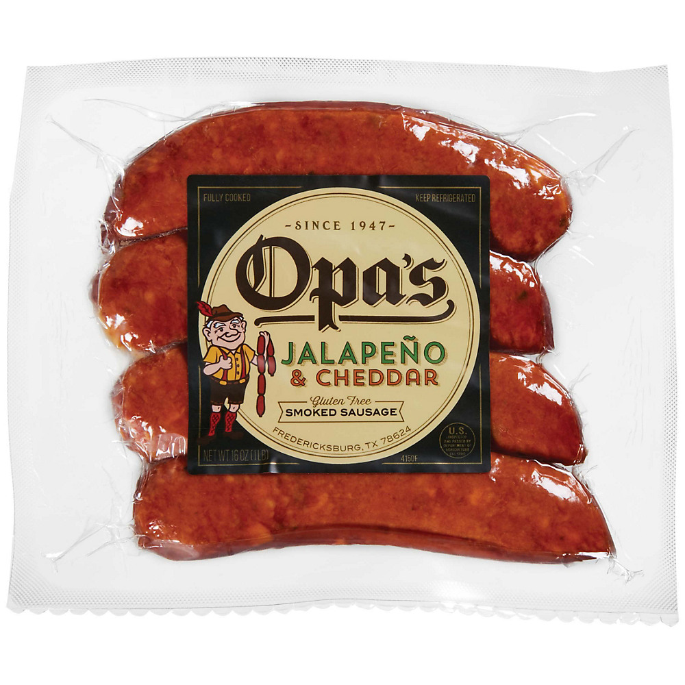 Calories in Opa's Jalapeno & Cheddar Smoked Sausage Links, 4 ct