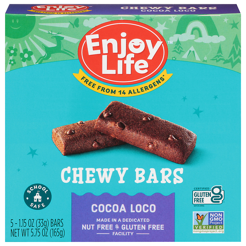 Calories in Enjoy Life Gluten Free Allergy Friendly Cocoa Loco Vegan Free Soft Baked Chewy Bars, 5 ct
