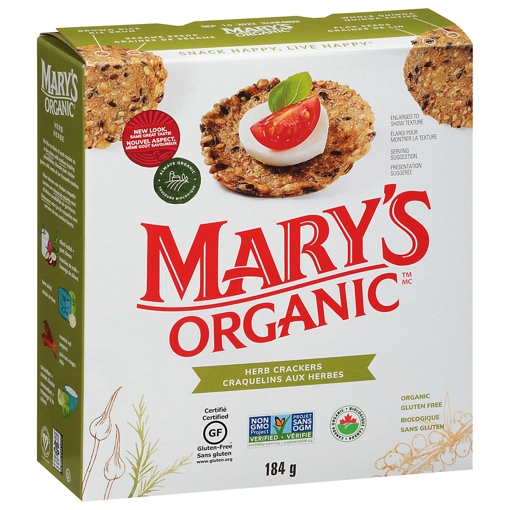 Calories in Mary's Gone Crackers Organic Herb Crackers, 6.5 oz