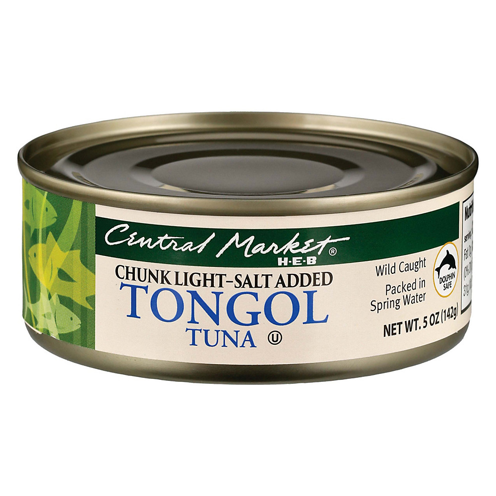 Calories in Central Market Chunk Light Tongol Tuna, 5 oz