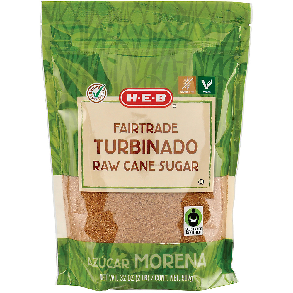 Calories in H-E-B Fair Trade Turbinado Raw Cane Sugar, 2 lb