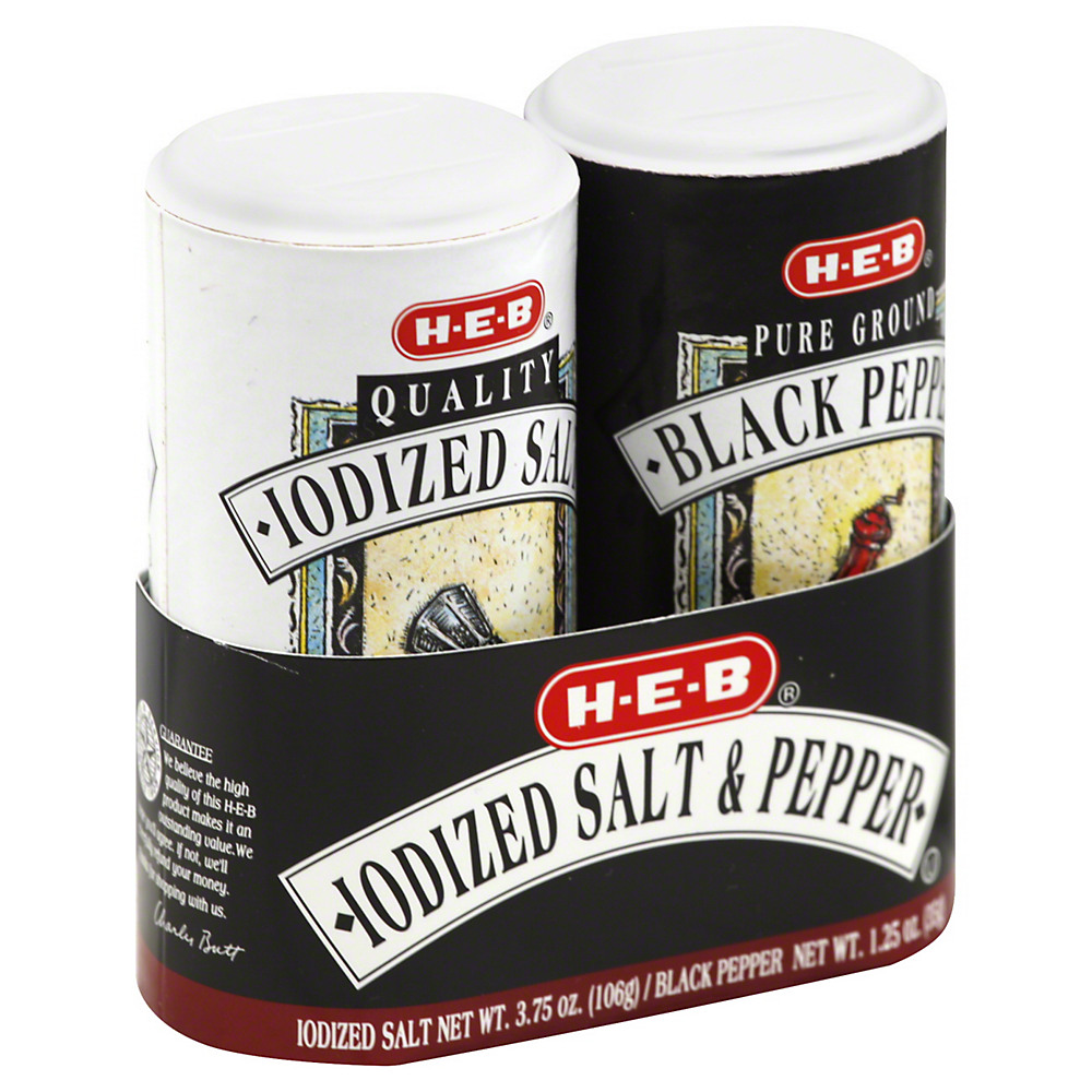 Calories in H-E-B Iodized Salt & Pepper Shaker, 5.25 oz