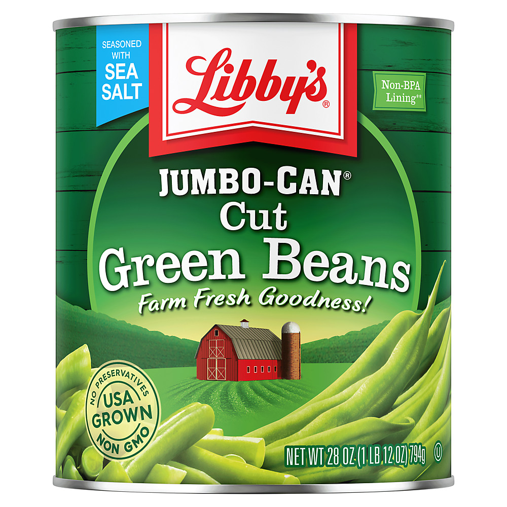 Calories in Libby's Blue Lake Cut Green Beans Jumbo-Can, 28 oz