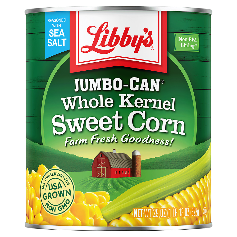 Calories in Libby's Whole Kernel Sweet Corn Jumbo-Can, 29 oz