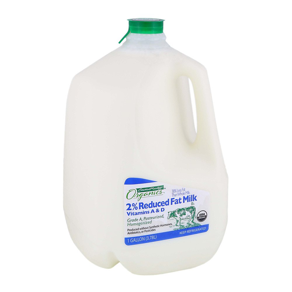 Calories in Central Market Organics Reduced Fat 2% Milkfat Milk, 1 gal