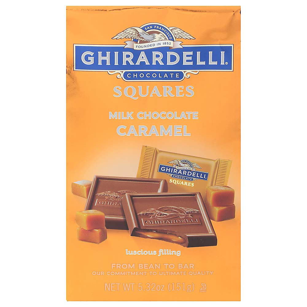 Calories in Ghirardelli Chocolate Milk Chocolate Squares with Caramel Filling, 5.32 oz