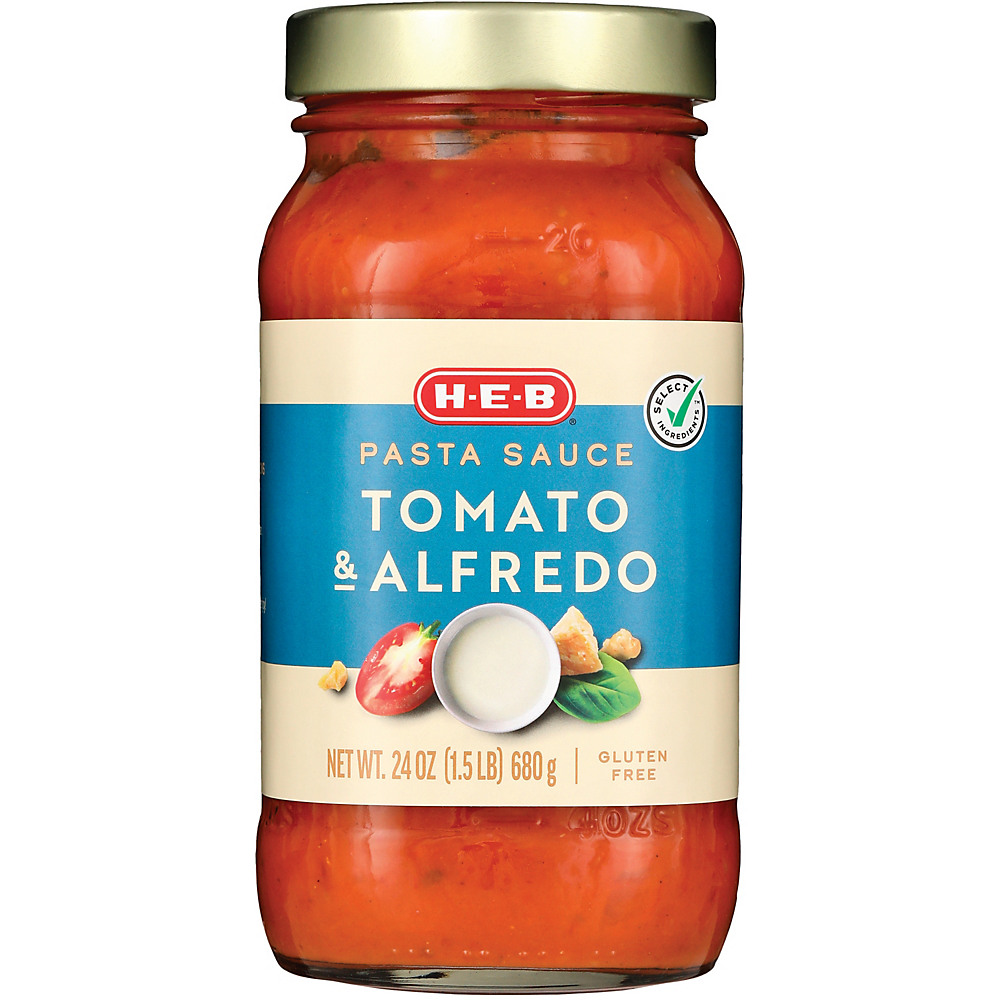 Calories in H-E-B Tomato & Alfredo Pasta Sauce, 24 oz