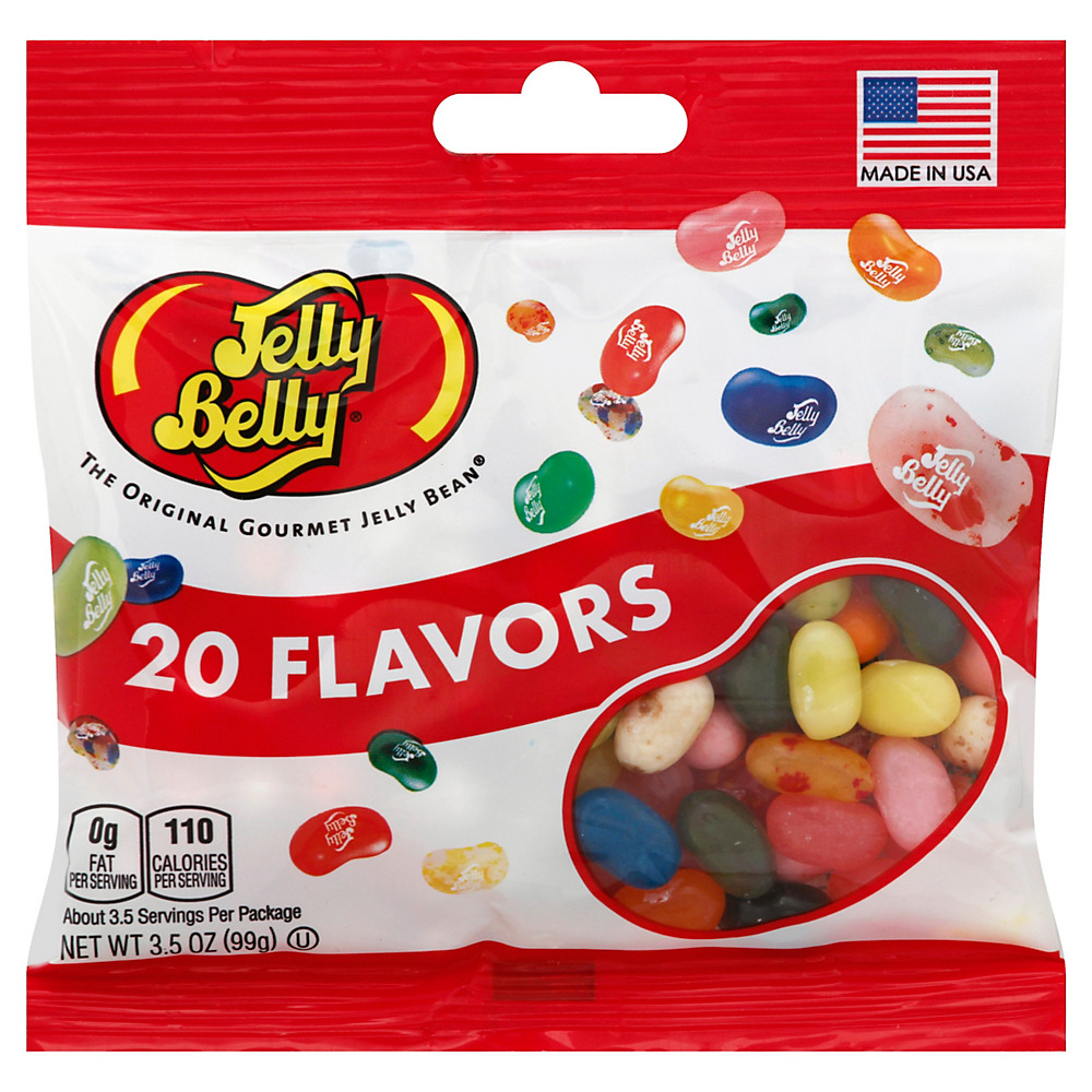 Calories in Jelly Belly 20 Flavors Jelly Beans Grab & Go Bag, 3.5 oz