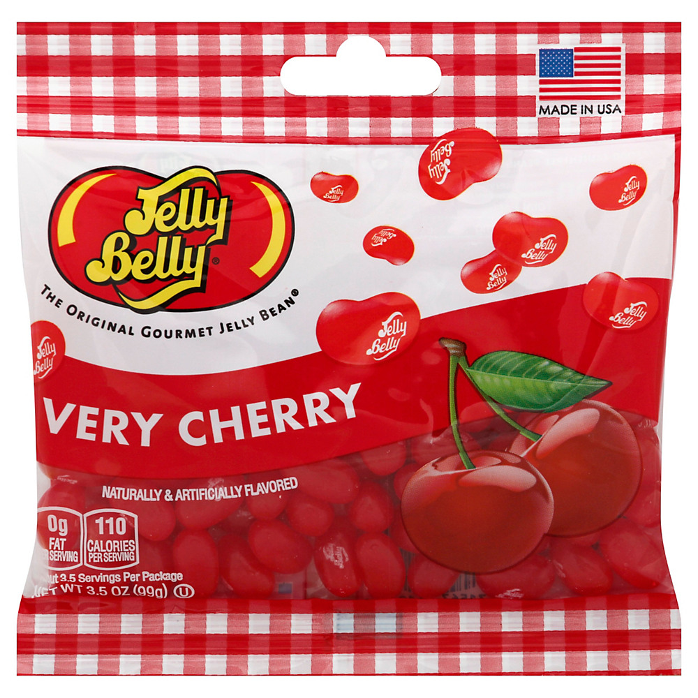 Calories in Jelly Belly Very Cherry Jelly Beans Grab & Go Bag, 3.5 oz