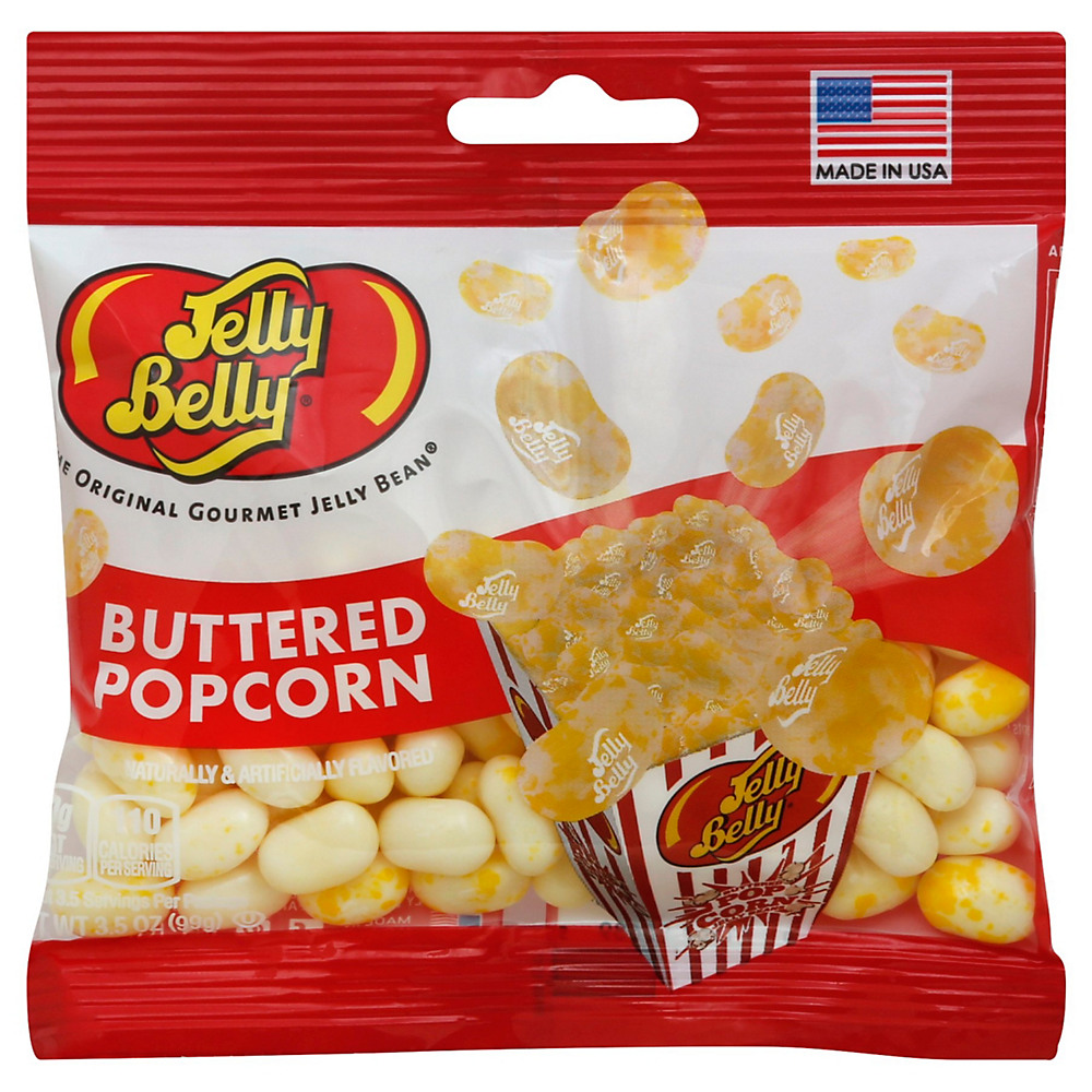 Calories in Jelly Belly Buttered Popcorn Jelly Beans Grab & Go Bag, 3.5 oz