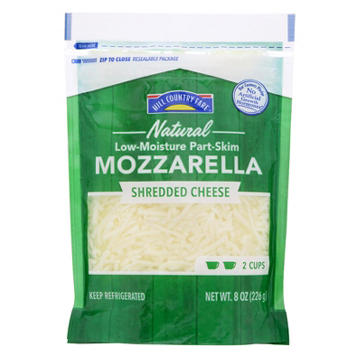 Hill Country Fare Low Moisture Part-Skim Mozzarella Shredded Cheese, 8 oz