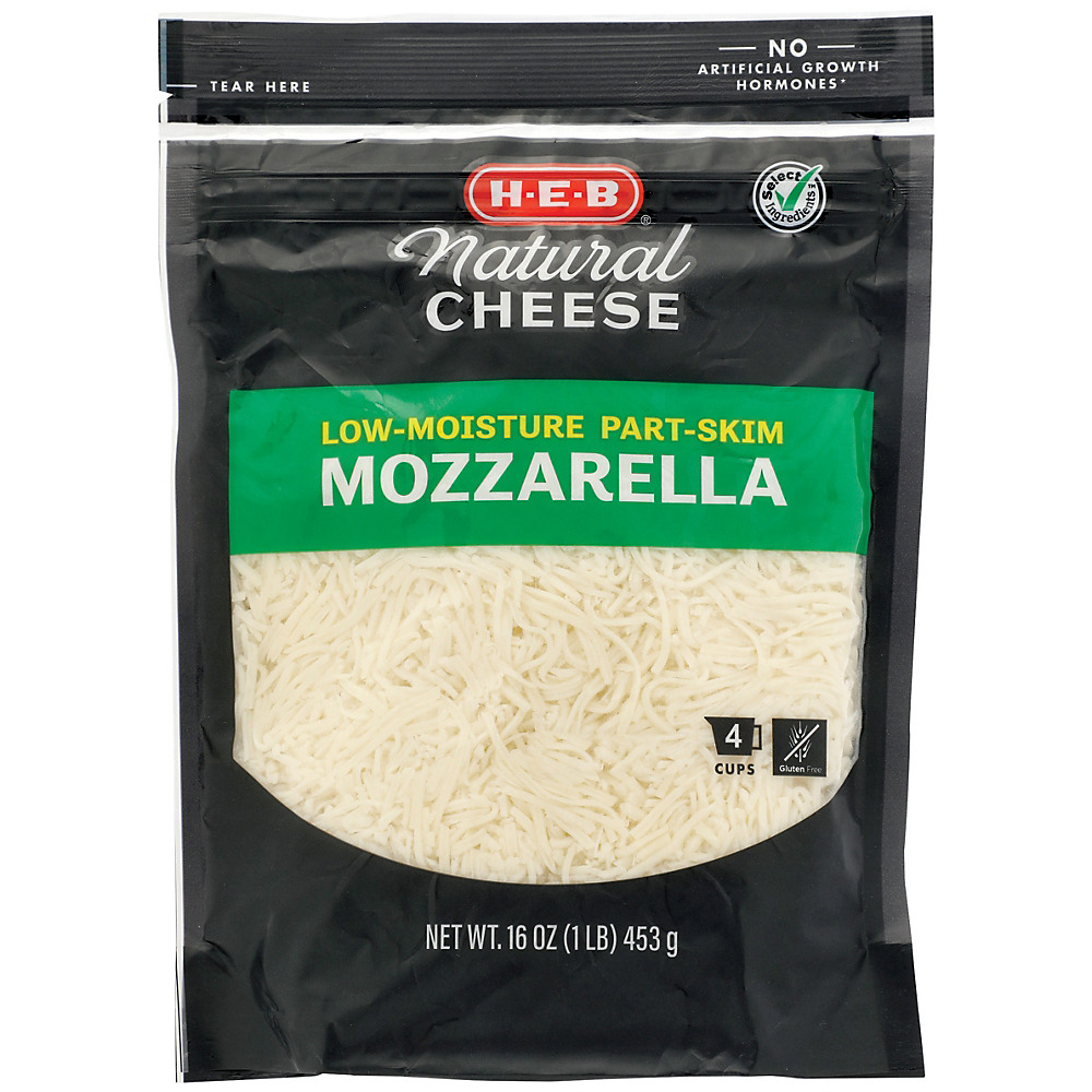 Calories in H-E-B Select Ingredients Mozzarella Cheese, Shredded, 16 oz