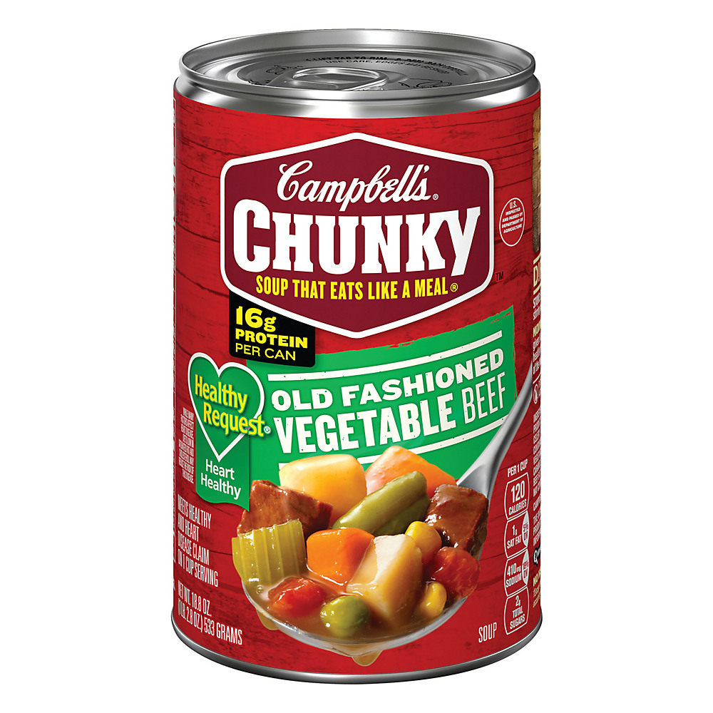 Calories in Campbell's Chunky Healthy Request Old Fashioned Vegetable Beef Soup, 18.8 oz