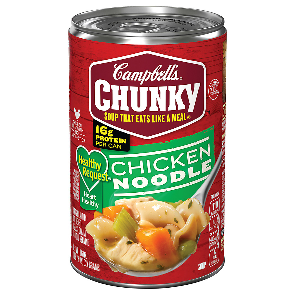 Calories in Campbell's Chunky Healthy Request Chicken Noodle Soup, 18.6 oz