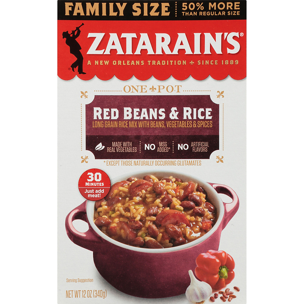 Calories in Zatarain's Red Beans & Rice Dinner Mix Family Size, 12 oz