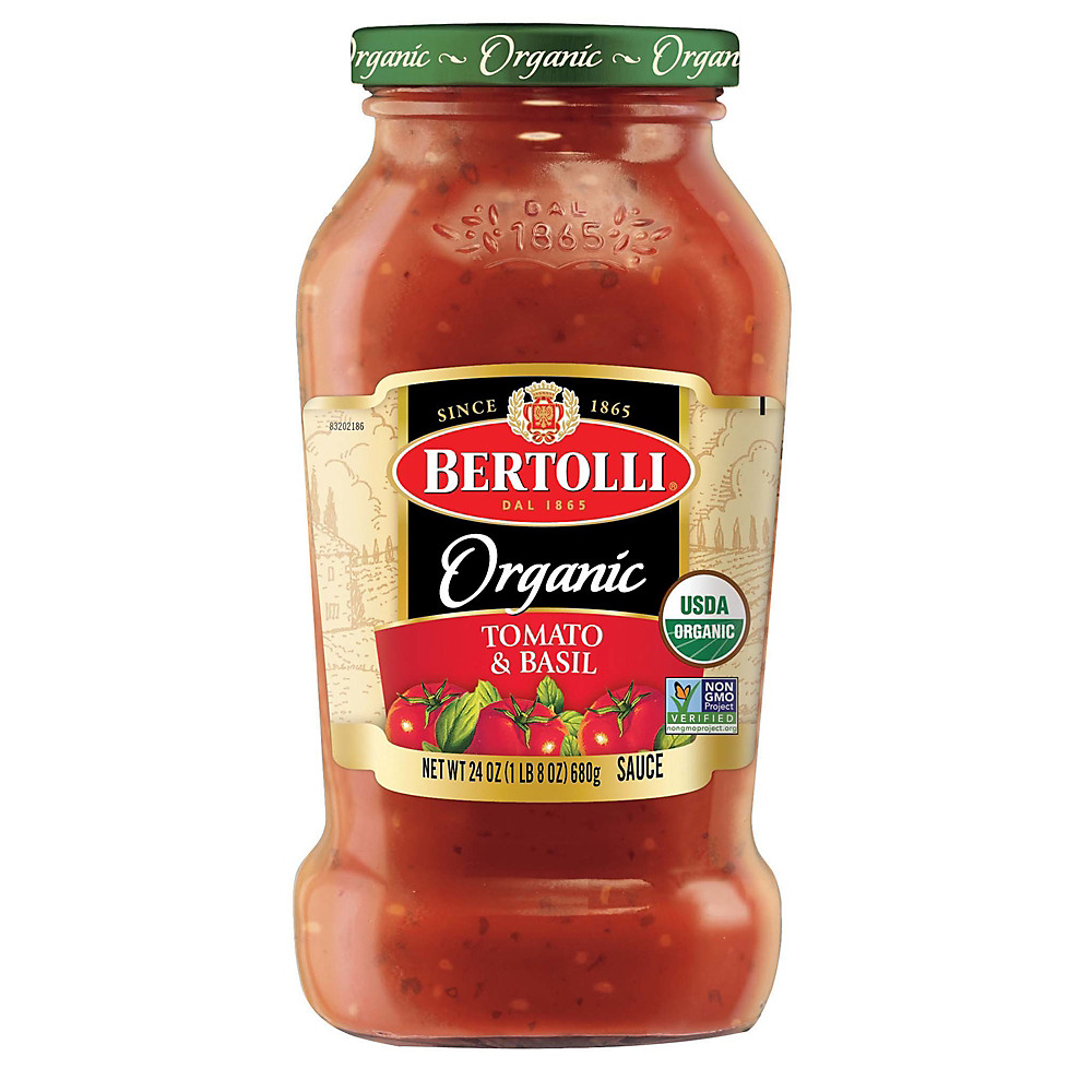 Calories in Bertolli Organic Traditional Tomato & Basil Pasta Sauce, 24 oz