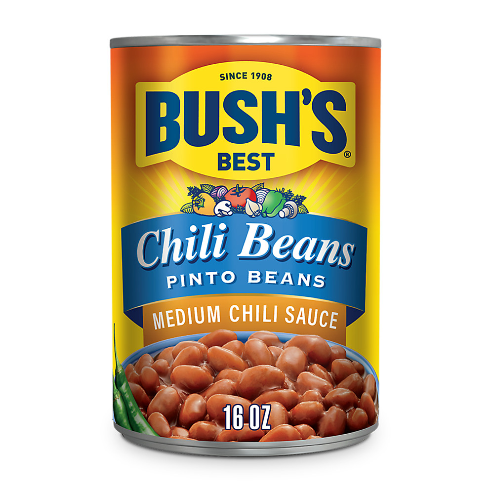 Calories in Bush's Best Pinto Beans in a Medium Chili Sauce, 16 oz