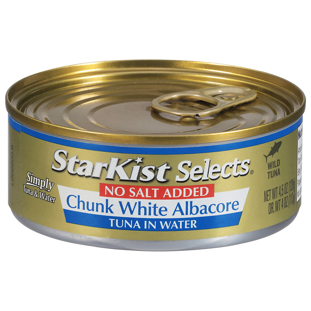 Calories in StarKist Very Low Sodium Chunk White Albacore Tuna in Water, 4.5 oz