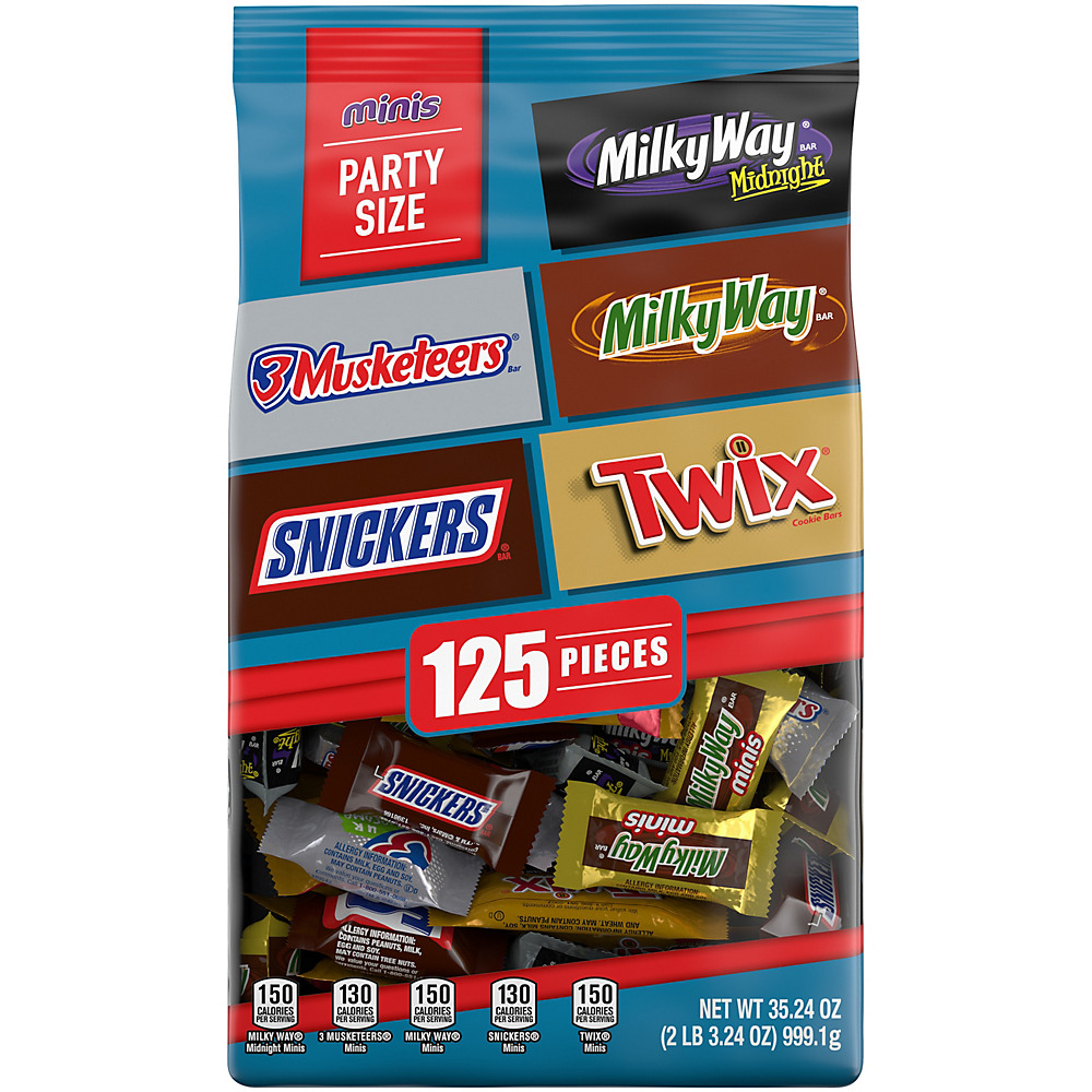 Calories in Mars Snickers Twix Milky Way Variety Pack Chocolate Candy Bar Bag, 135 ct