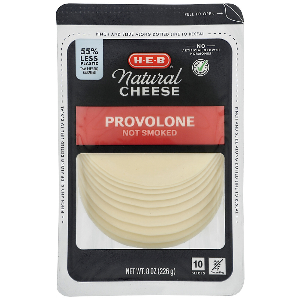 Calories in H-E-B Select Ingredients Provolone Cheese, Thin Slices, 10 ct