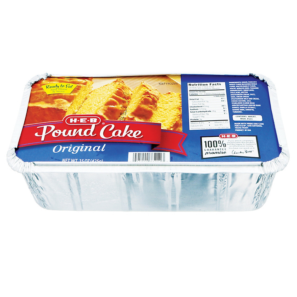 Calories in H-E-B Original Pound Cake, 15 oz