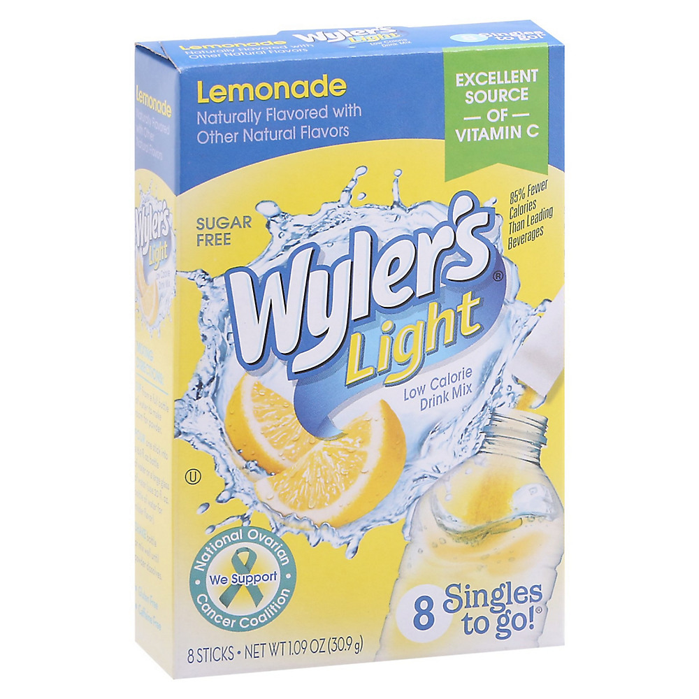 Calories in Wyler's Light Singles to Go! Lemonade Drink Mix, 8 ct