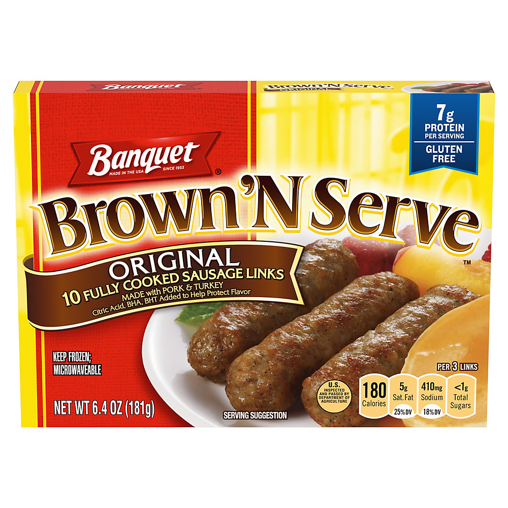 Calories in Banquet Brown 'N Serve Fully Cooked Original Sausage Links, 10 ct