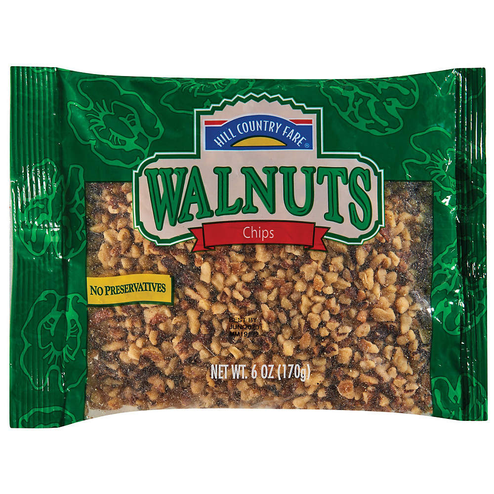 Calories in Hill Country Fare Walnut Chips, 6 oz