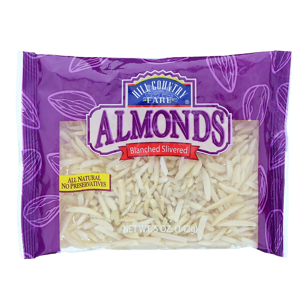 Calories in Hill Country Fare Blanched Slivered Almonds, 5 oz