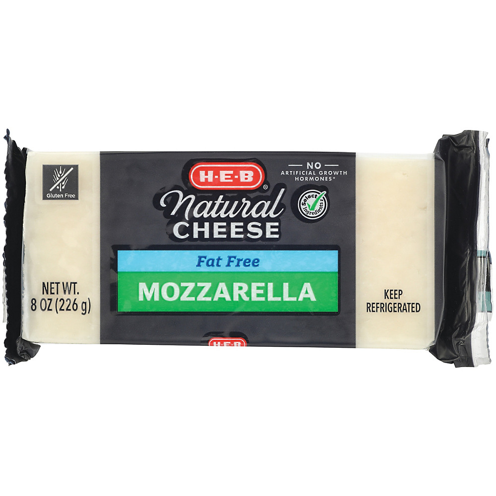 Calories in H-E-B Select Ingredients Fat Free Mozzarella Cheese, 8 oz