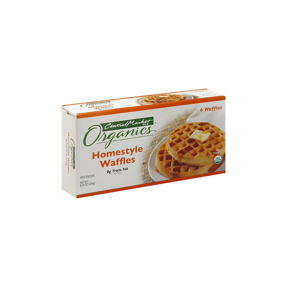 Calories in Central Market Organics Homestyle Waffles, 6 ct