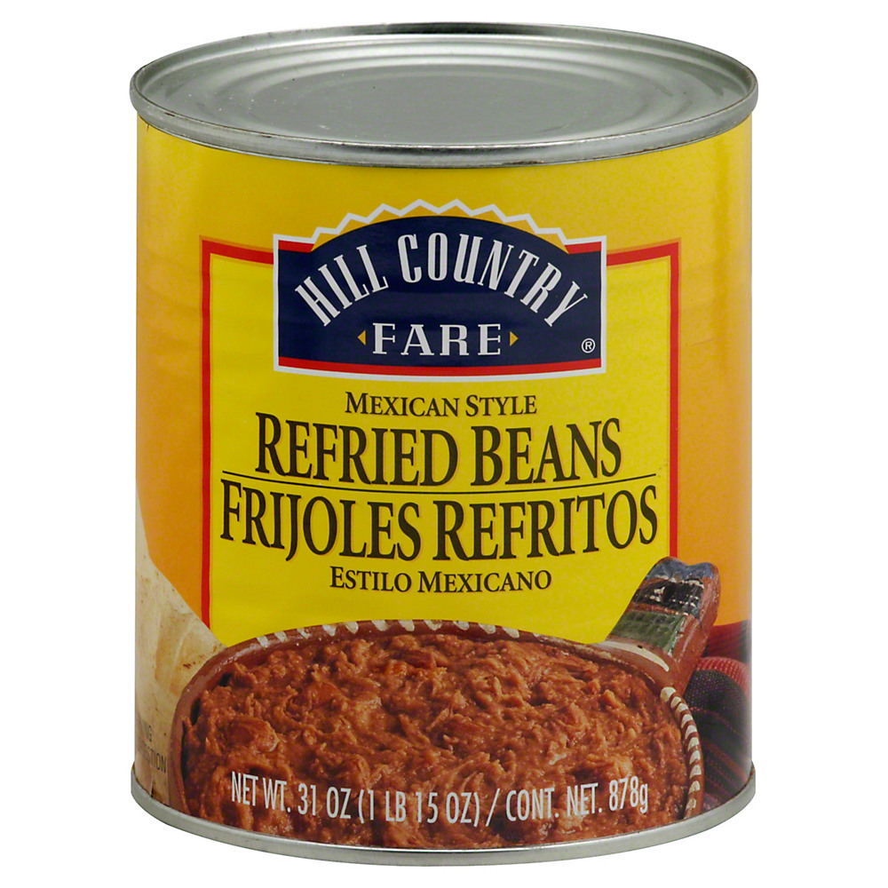 Calories in Hill Country Fare Mexican Style Refried Beans, 31 oz