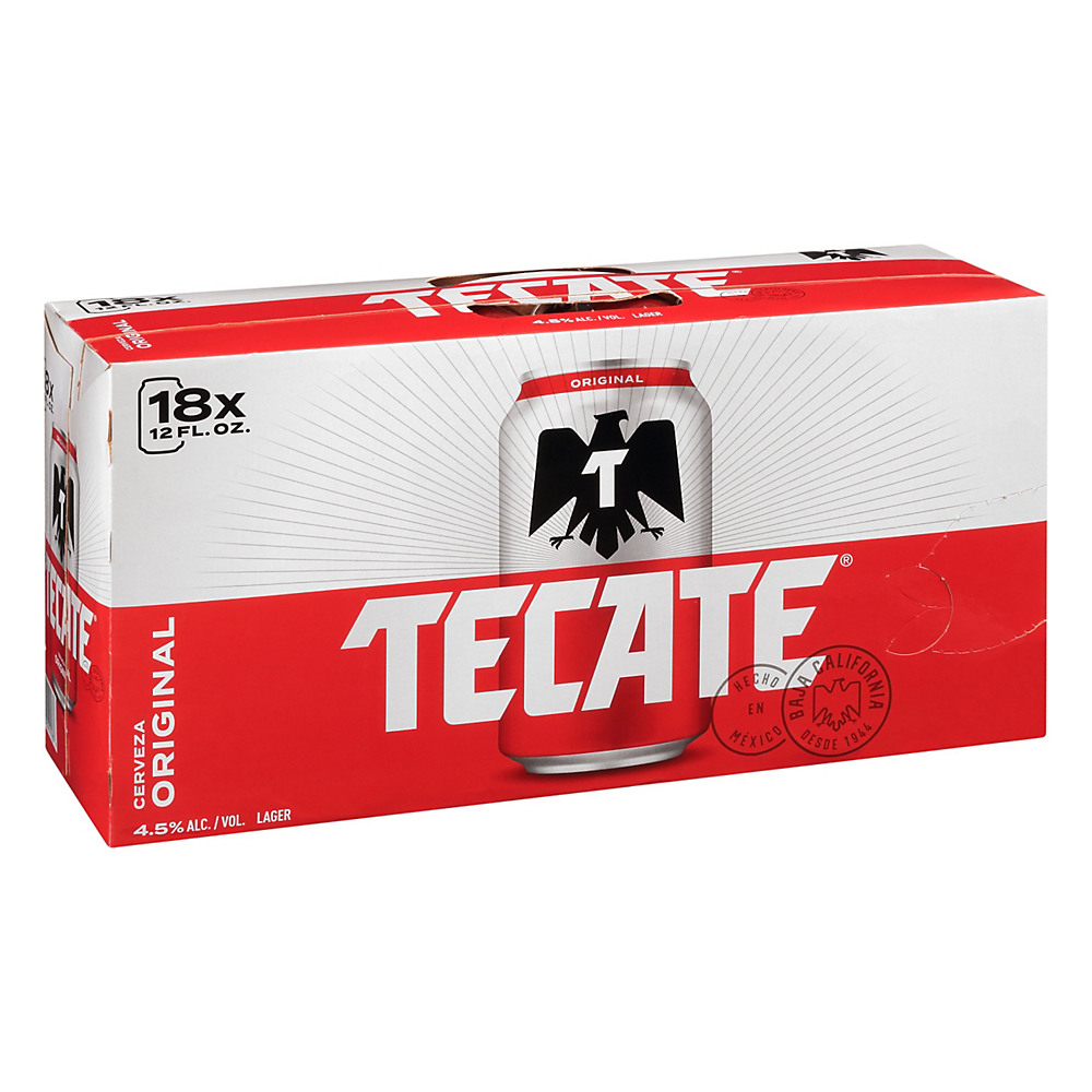 Calories in Tecate Beer 12 oz Cans, 18 pk