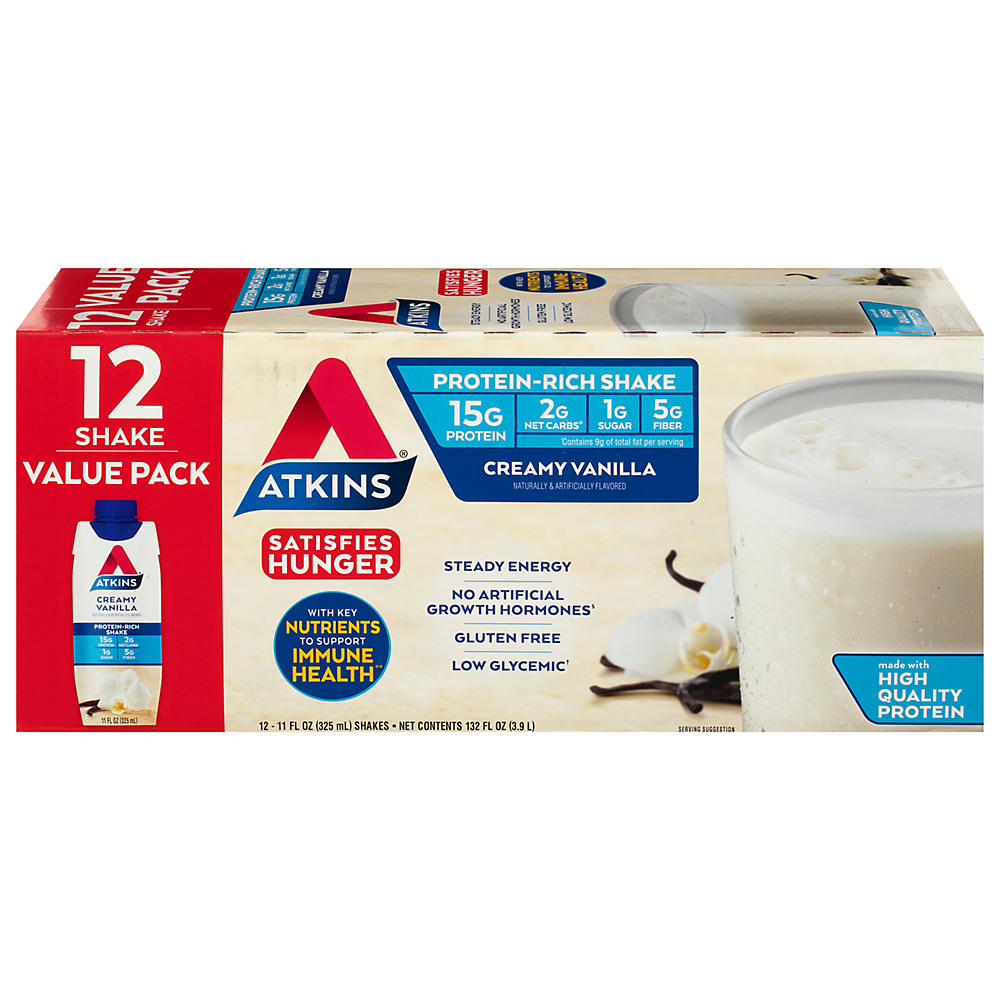 Calories in Atkins French Vanilla Shake 12 pk, 11 oz