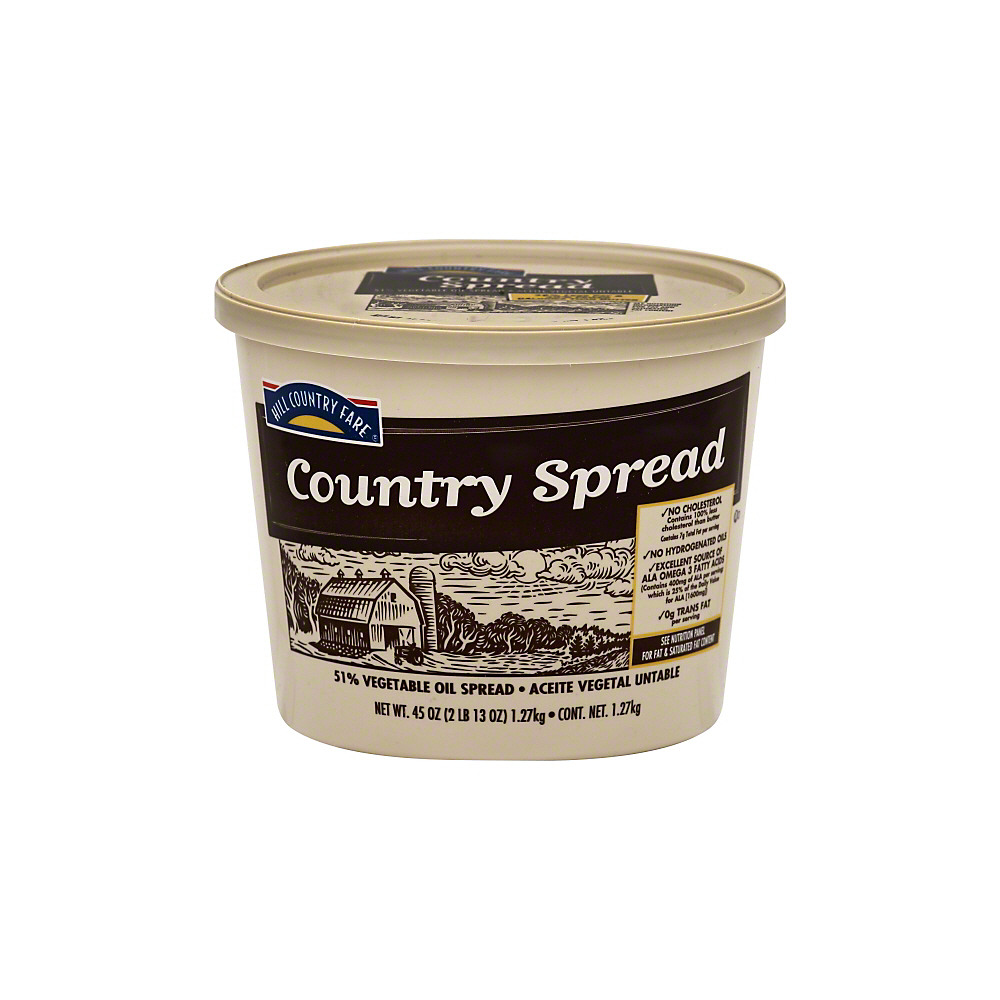 Calories in Hill Country Fare Soft Spread Margarine Value, 45 oz