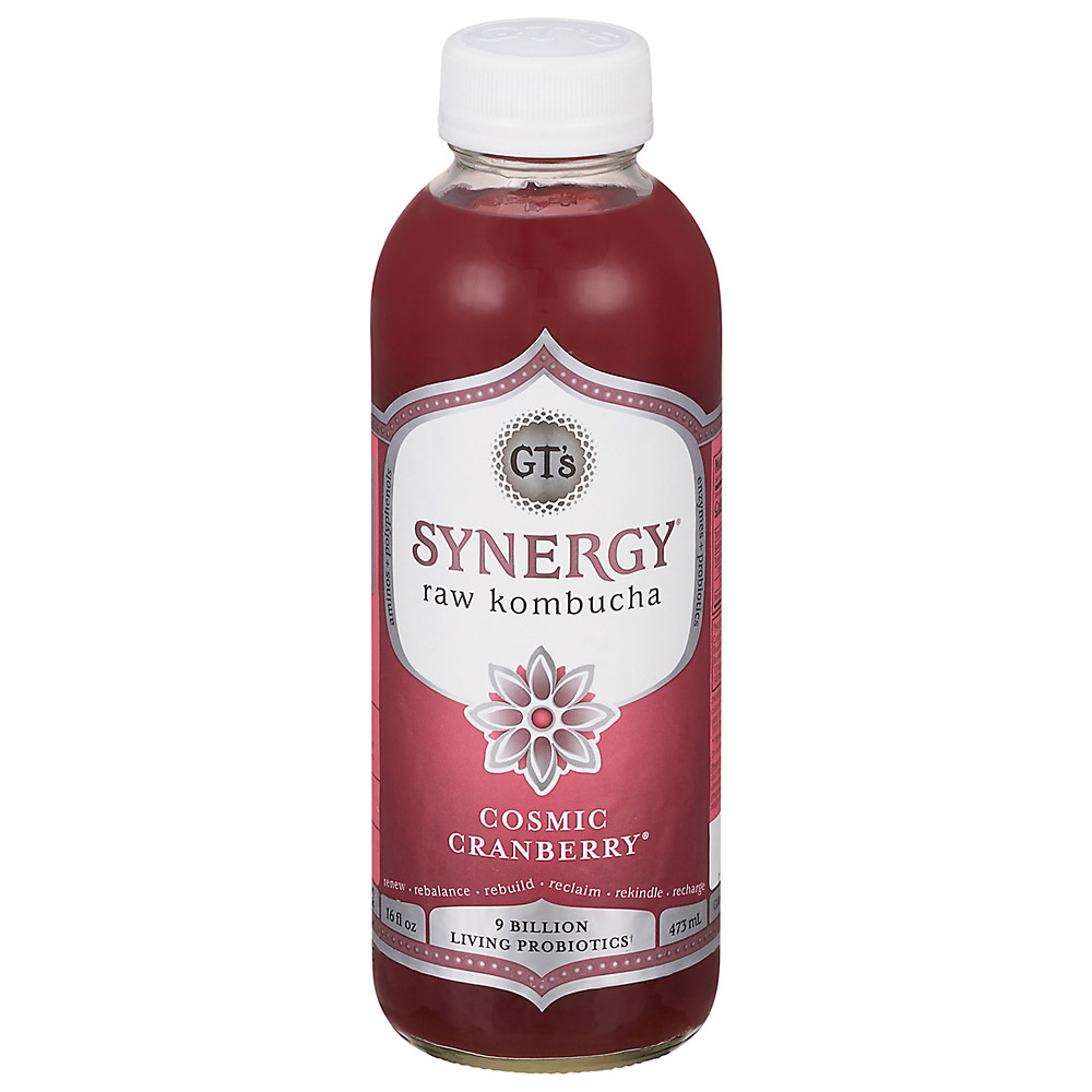 Calories in GT's Synergy Cosmic Cranberry Organic Kombucha, 16 oz