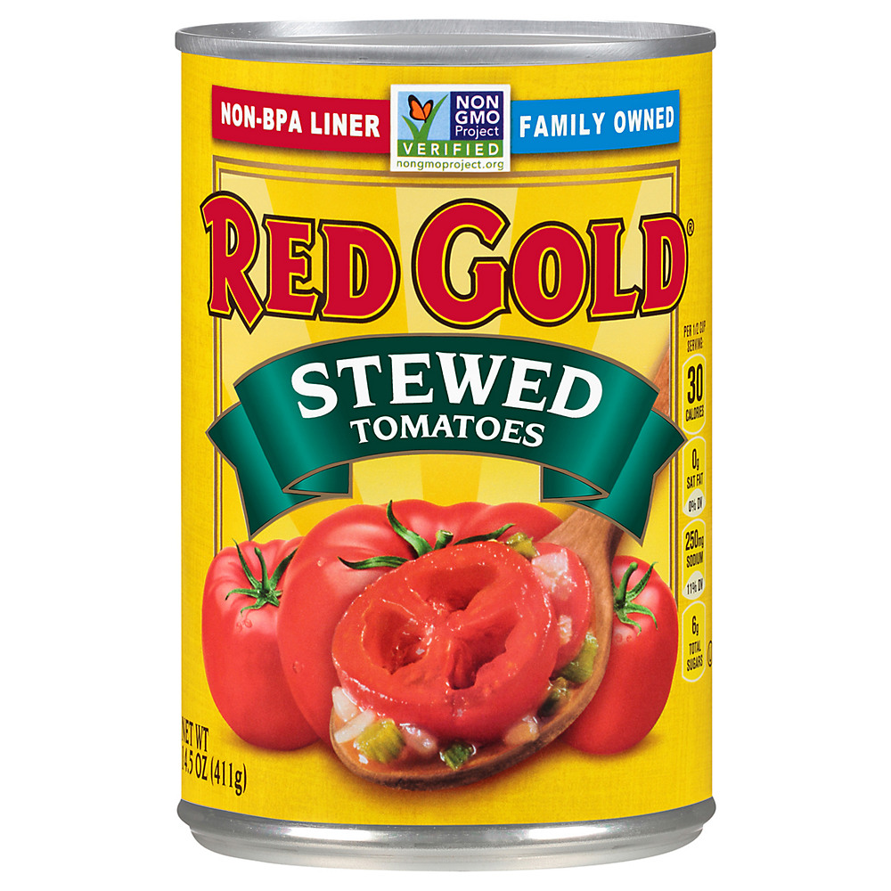 Calories in Red Gold Stewed Tomatoes, 14.5 oz