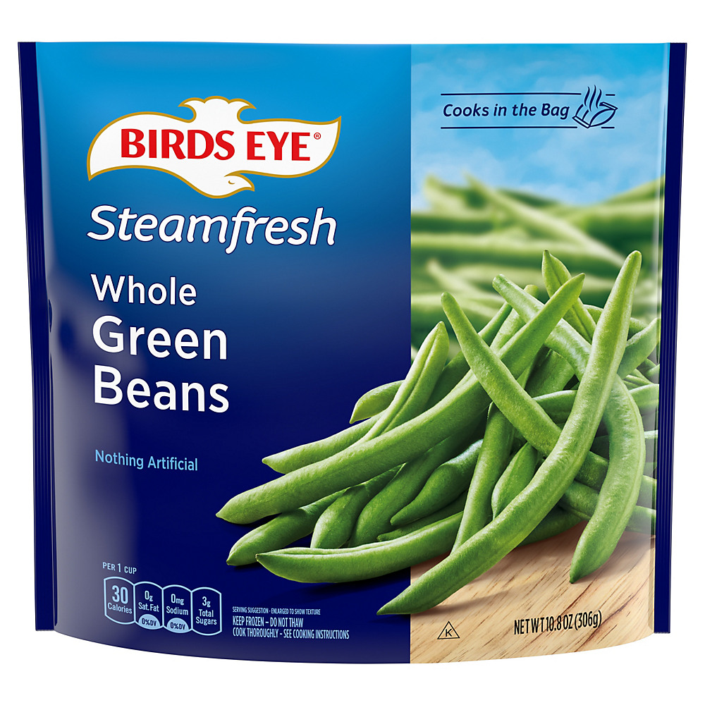 Calories in Birds Eye Steamfresh Whole Green Beans, 10.8 oz