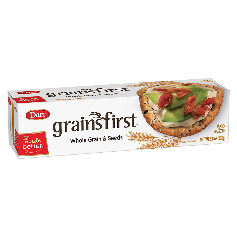 Calories in Dare Grainsfirst Whole Grain Crackers, 8.8 oz