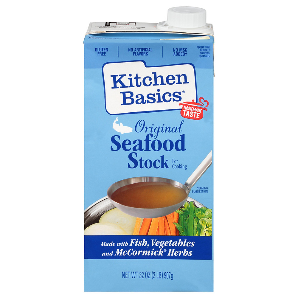 Calories in Kitchen Basics Original Seafood Cooking Stock, 32 oz