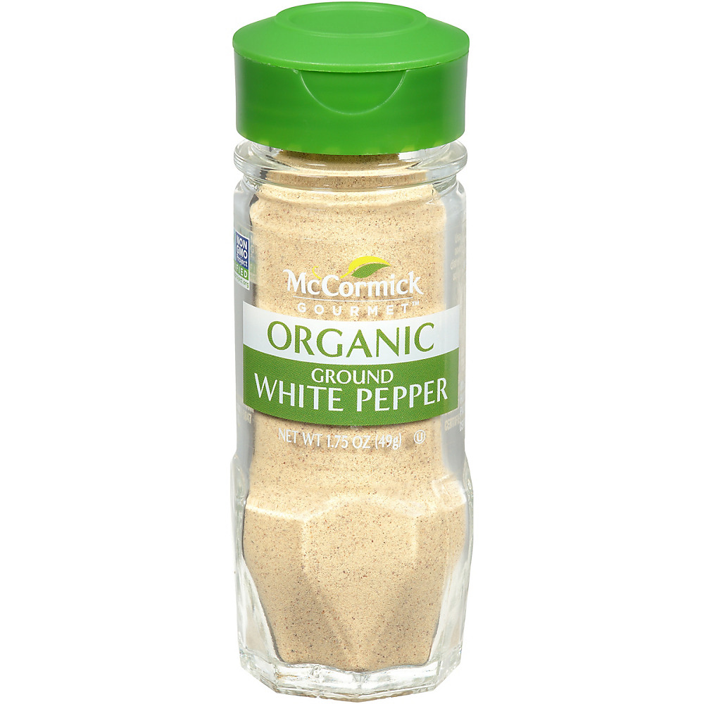 Calories in McCormick Gourmet Organic Ground White Pepper, 1.75 oz