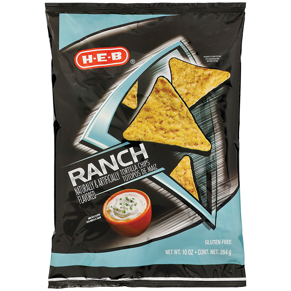 Calories in H-E-B Ranch Tortilla Chips, 11 oz
