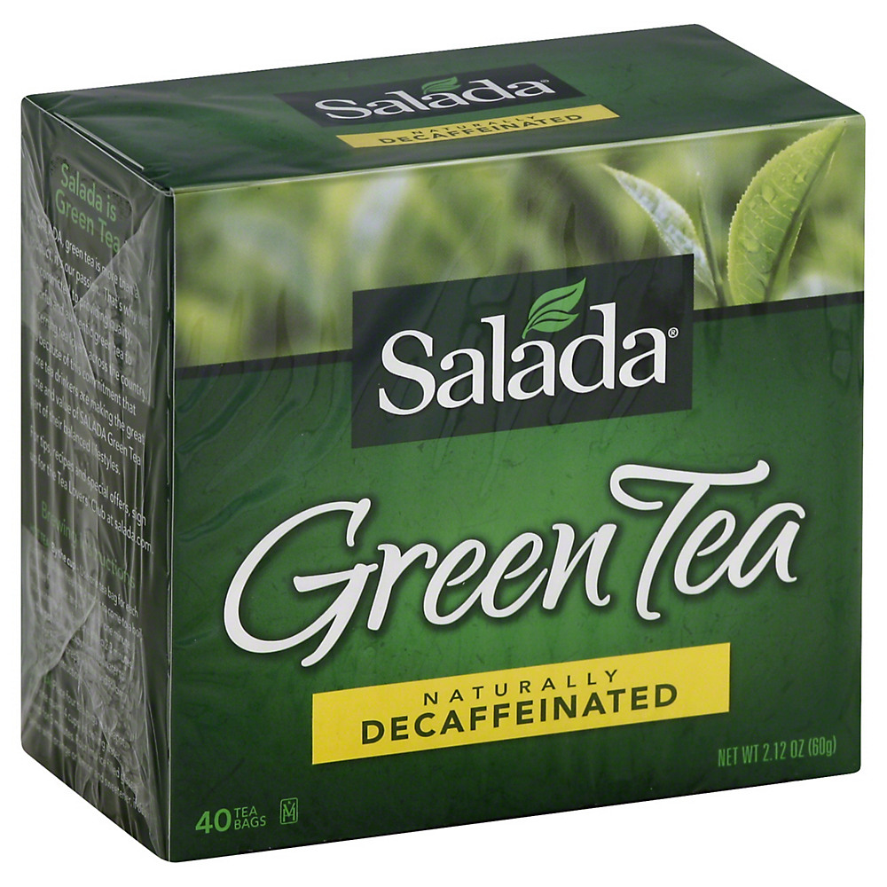 Calories in Salada Naturally Decaffeinated Green Tea Bags, 40 ct