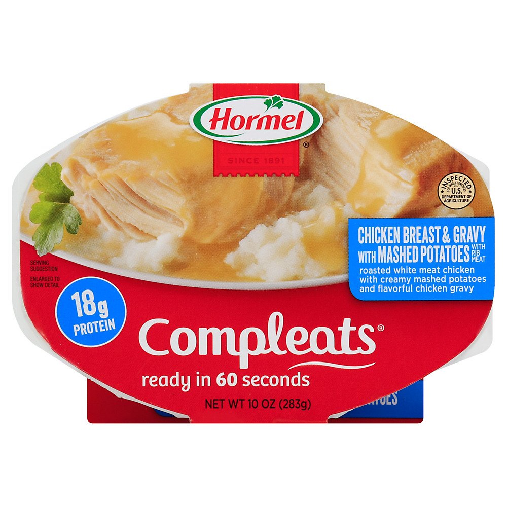 Calories in Hormel Compleats Chicken Breast & Gravy with Mashed Potatoes, 10 oz