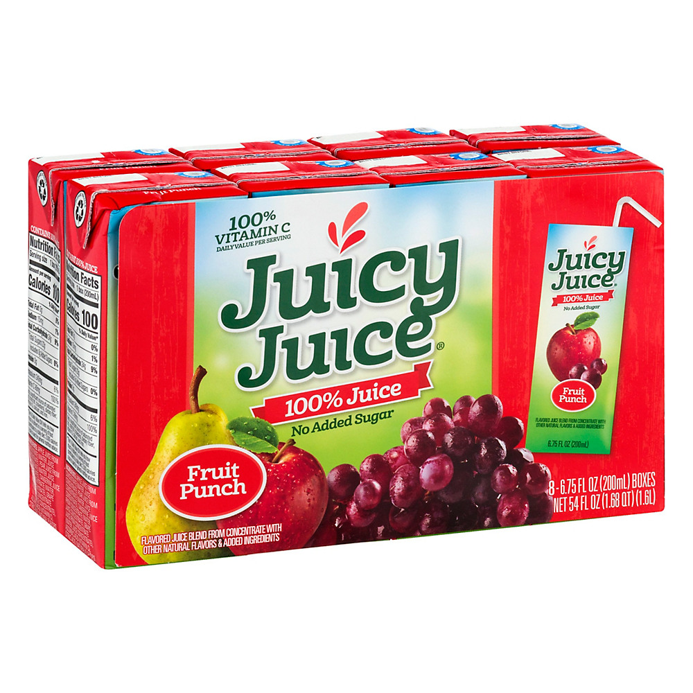 Calories in Juicy Juice 100% Fruit Punch Juice Blend 6.75 oz Boxes, 8 pk