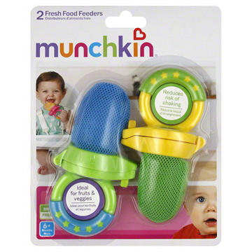 Munchkin 6+ Months Fresh Food Feeders, Assorted Colors, 2 ct