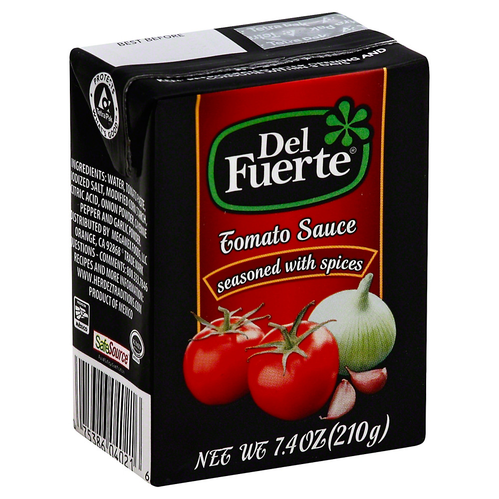 Calories in Del Fuerte Tomato Sauce Seasoned with Spices, 7.4 oz