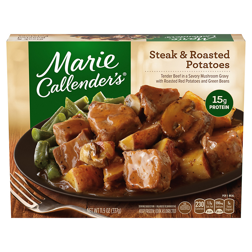 Calories in Marie Callender's Steak & Roasted Potatoes, 13.6 oz